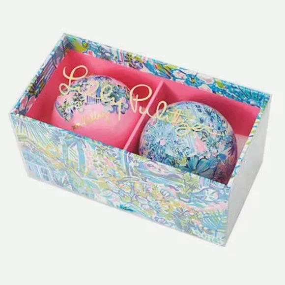Lilly Pulitzer Tropical Colorful Holiday Ornament Set - Picture 2 of 5